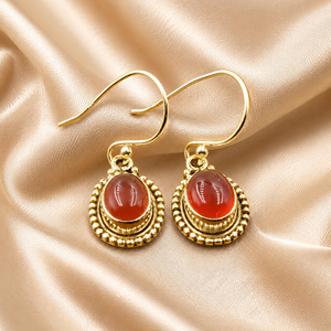 Pure 925 Sterling Silver Carnelian Dangle <b>Earrings</b> Handmade Boho Gemstone <b>Hook</b> <b>Earrings</b> Vintage Women Jewelry Christmas gift mom - Product Image 6
