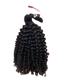 Fábrica al por mayor 100% Virgen vietnamita Remy Extensiones de cabello humano Rizado profundo Tejido Estilo Color marrón Cabello a granel - Product Image 3