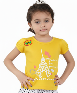 Camiseta Informal para Niñas, 100% Algodón, Transpirable, con Estampado Animal, Manga Corta - Product Image 4