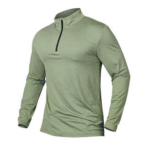Wholesale Manufacturer Quarter Zip Golf Pullover Men Slim Fit Long Sleeve Zip Mens <b>Fishing</b> <b>Jumpers</b> Performance Sweatshirt - Product Image 1