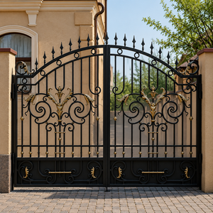 La puerta de hierro personalizada perfecta ofrece un majestuoso diseño de puerta metálica, fabricada con elegancia para mejorar completamente el valor de su hogar. - Product Image 1