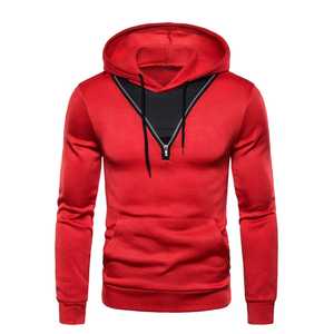 Sudadera con Capucha para Hombre, Diseño Color Block, Corte Ajustado, Gris Marino, Algodón y Poliéster, Felpa Francesa, Estilo Casual para Otoño - Product Image 5