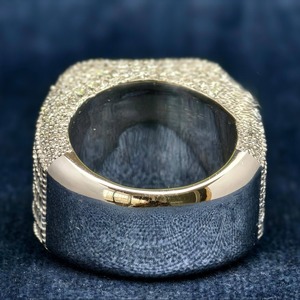 Anillos Finos de Diamantes VVS con Corte Baguette de Lujo Personalizados, Anillos Unisex de Plata de Ley 925 con Incrustaciones de Diamantes Estilo Hip Hop para Fiestas, Joyería Fina - Product Image 5