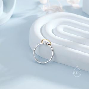 Bague planète en argent sterling, taille ajustable, bague planète Saturne, délicate et raffinée - Product Image 4