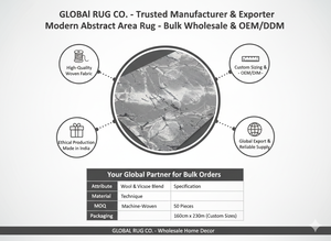 Alfombra Moderna con Patrón de Mármol de Seda, Abstracta, Hecha a Mano, Ecológica, Gris, para Sala de Estar, Dormitorio, Decoración del Hogar - Product Image 6