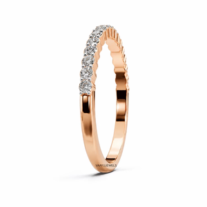 Anillo de Boda de Media Eternidad con Diamantes Cultivados en Laboratorio, Corte Moderno, para Mujer, Oro 10K 14K 18K, Plata 925 935, Regalo para Fiesta de Compromiso - Product Image 2