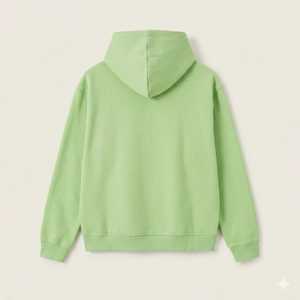 Men's green <b>Hooded</b> Sweatshirt Regular Fit Solid Color Casual Long Sleeve Knitted Cotton Pullover Autumn Style 100% cotton <b>fleece</b> - Product Image 5
