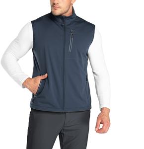 Chaleco sin Mangas para Hombre, para Golf, Viajes y Senderismo, Chaleco Ligero con Bolsillos, Chaqueta sin Mangas de Tejido Softshell para Correr - Product Image 1