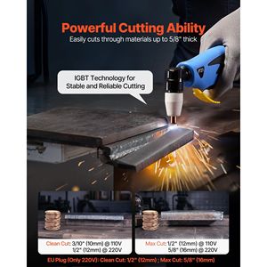 Tagliatrice al Plasma con Display Digitale 50A, Inverter IGBT, Doppio Voltaggio 110V/220V, Regolazione Funzione 2T/4T, Macchina per Taglio al Plasma 50A - Product Image 2