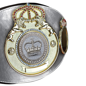 High Quality premium Silver Championship Belt with Crown Design Engravable Sports Title Belt for Events - Product Image 5