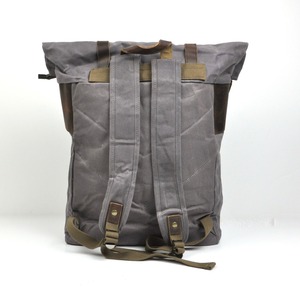 Mochila de Lona y Cuero, Estilo Casual, para Viajes, Escuela, Portátil, Venta al Por Mayor, Logotipo Personalizado de Fábrica, LCB-0097 - Product Image 4