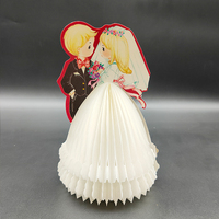Centres de table et décorations de table élégants et classiques pour mariage, en papier de soie, hauteur 6 pouces, imprimé 4 couleurs, CE-3015, vente en gros