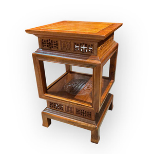 Piédestal carré en bois de rose, de 80 cm de taille. - Product Image 3