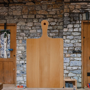 Tabla de cortar de madera de haya de 14 pulgadas con asa, estilo arte popular, superventas 2026, ecológica, forma personalizada, bajo MOQ y bajo precio - Product Image 3