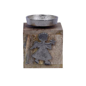 <b>Star</b>-Shaped Wooden Candle Holders With Candle <b>Lights</b> For Indoor Christmas Home Decoration Tealight Holder - Product Image 6