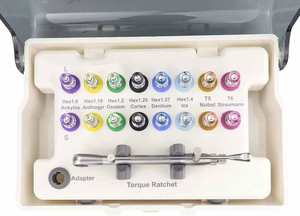 ชุดไขควงสำหรับงานทันตกรรมปลูกถ่ายรากฟันเทียม Bone Bridge Instruments BBI-701 Universal Dental Implant Prosthetic Driver Kit ชุด 16 ชิ้น ทำจากสแตนเลสสตีล พร้อมระบบควบคุมแรงบิด - Product Image 2