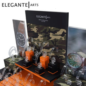 Reloj deportivo para hombre con pantalla de ventana de color negro y naranja, estilo camuflaje, con soporte para reloj. - Product Image 4