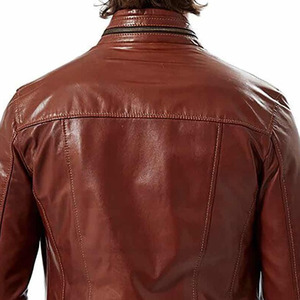 Chaqueta de Cuero Genuino para Hombre con Corte Moderno y Forro Interior Suave y Cómodo, Chaqueta de Cuero de Moda para Hombre con Bolsillos - Product Image 6