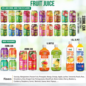 For 330ml Puree Mango Juice Fresh-Squeezed No Preservatives Tinned Cans - Product Image 6