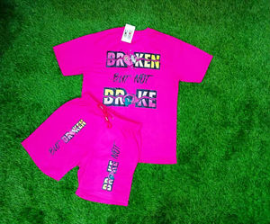 Ensemble T-shirt et short pour homme, style streetwear, brodé, respirant, séchage rapide, prix de gros, fabricant pakistanais, été - Product Image 2