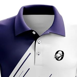 <b>White</b> Blue <b>Cricket</b> Jersey for Men Polo Collar Athletic Team Shirt Lightweight Sportswear Uniform Breathable Match Practice - Product Image 3