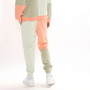 Men’s Cotton <b>Blend</b> Fleece Tracksuit | Color Block Pullover Hoodie & Jogger Set | OEM ODM Apparel Supplier - Product Image 4