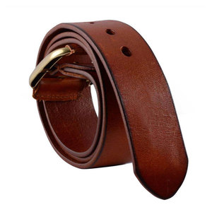 Men Cow Hide Casual Work Dress <b>Jeans</b> <b>Belt</b> Brass Pin Buckle Durable Adjustable 3.5cm Width Classic Fashion - Product Image 4