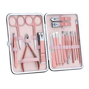 Professional Luxurious Stainless Steel Nail <b>Kit</b> with 5-in-1 Clippers File Scissors for <b>Manicure</b> Adult Use Portable Case Set - Product Image 1