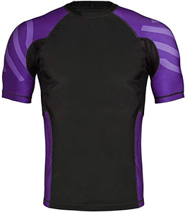 Wholesale 2026 Custom Sublimation <b>Printed</b> Men Short Sleeve Compression Shirt <b>Surfing</b> Swimming Rash Guard for men and women - Product Image 2