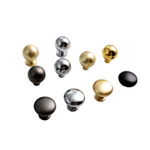 Bouton de poignée CX808 moderne pour chambre, salle de bain, cuisine, armoire, commode, en laiton doré, rond - Product Image 6