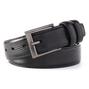 Ceinture en cuir de vachette vintage écologique personnalisée avec boucle coulissante automatique en cuivre pour hommes, vente en gros sur mesure - Product Image 2
