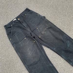 Pantalon cargo ample en denim délavé sur mesure de qualité supérieure, style hip-hop, avec poches tactiques, coupe droite, double genouillère, pour homme, idéal pour le travail. - Product Image 5