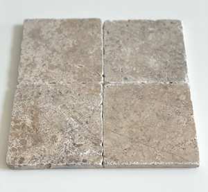 Ensemble de sous-verres en pierre de travertin naturel, décoration de table rustique, cadeau de déménagement - Product Image 2