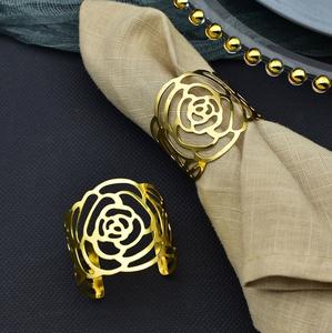 Anneaux de serviette en laiton poli de qualité supérieure, faits à la main, porte-serviettes de table de luxe pour mariage, dîner, hôtel, décoration de table moderne - Product Image 2