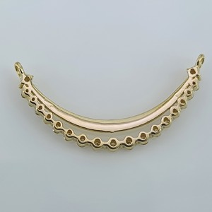 Collier pendentif pour femme en diamant naturel rond 0,33 carats, en argent sterling 925 plaqué or jaune, serti à griffes, tendance, pour mariage - Product Image 3