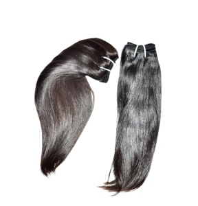 100% faisceaux droits vietnamien cuticule aligné Machine Double trame vague profonde couleur naturelle Extensions de cheveux humains non transformés - Product Image 2