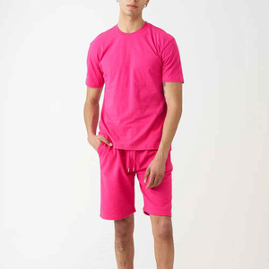 Basic Design Hot Weather Half Sleeved Men Summer T Shirt and Shorts Set Pakistan Two Piece Best Selling Short Set for Men - Product Image 5