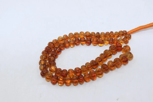 Pierre précieuse citrine jaune profond naturelle de qualité AAA, perles rondes lisses de forme citron de 7 à 10 mm, perles en vrac, brin de 16 pouces pour bijoux - Product Image 6