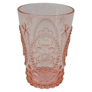 10 oz Vintage Flower Design Embossed <b>Plastic</b> Tumbler - Product Image 3