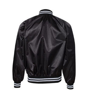 Chaqueta Satinada Resistente al Viento de Alta Calidad y Bajo MOQ, Nuevo Diseño, Chaqueta Varsity Satinada para Hombre, Chaqueta Satinada Resistente al Viento Ecológica Personalizada para Hombre - Product Image 3