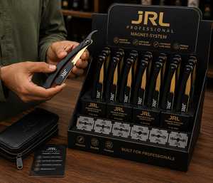 มีดโกนหนวดตรงแม่เหล็กสแตนเลสสตีล JRL Gold คุณภาพสูง พร้อมโลโก้สั่งทำและบรรจุภัณฑ์สีตามต้องการ - Product Image 2