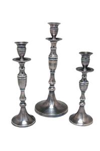 Ensemble de porte-bougies en métal de luxe, finition argentée, support décoratif pour bougies, pour la maison, la table à manger, l'hôtel, les événements de mariage - Product Image 3