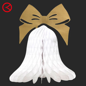 bell shape of paper <b>honeycomb</b> <b>decoration</b> for wedding christmas event - Product Image 5