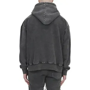 Tendance : Sweat à capuche personnalisé brodé de strass, effet délavé, écologique, streetwear hiver, décontracté, 100% coton, imperméable, polaire 340g - Product Image 6