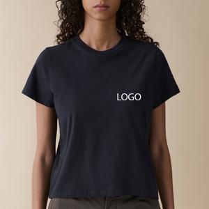 OEM Service Design Solid Color Crew Neck Women T Shirt With Customizable Logo Designing Cheap Rate For Bulk Buyers Solid Color - Product Image 1
