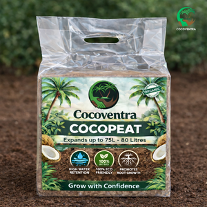 Bloque de Turba de Coco de 5 kg para Cultivo de Plantas, Marca Cocoventra, Alta Retención de Agua, Bajo Consumo, Fabricante de Tamil Nadu, India - Product Image 3