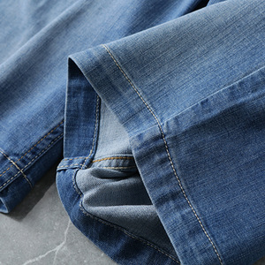Shorts de Mezclilla para Hombre, Modernos, Azules, Casuales, con Diseño Ajustado, Tela de Algodón Elástica y Múltiples Bolsillos - Product Image 6