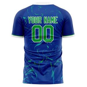 Conjunto de Uniforme de Fútbol Sublimado Personalizado para Equipos, Poliéster Transpirable, Nombre y Logotipo, Servicio OEM, Camiseta y Pantalones Cortos - Product Image 5