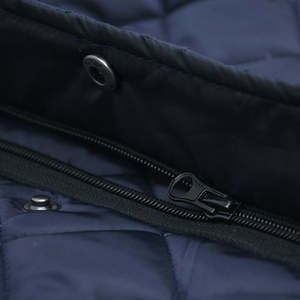 Veste matelassée marine pour homme avec fermeture boutonnée, col rabattable, coupe-vent décontracté, vêtement d'extérieur d'automne, coupe régulière - Product Image 4