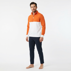Sudadera con media cremallera al por mayor de fábrica, de algodón de peso medio, para marcas de ropa masculina - Product Image 2